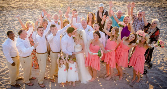 group travel beach weddings