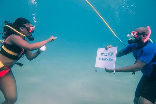 The Lengths (And Depths) A Man Would Go to Propose One Couple`s Unreal Wedding Proposal