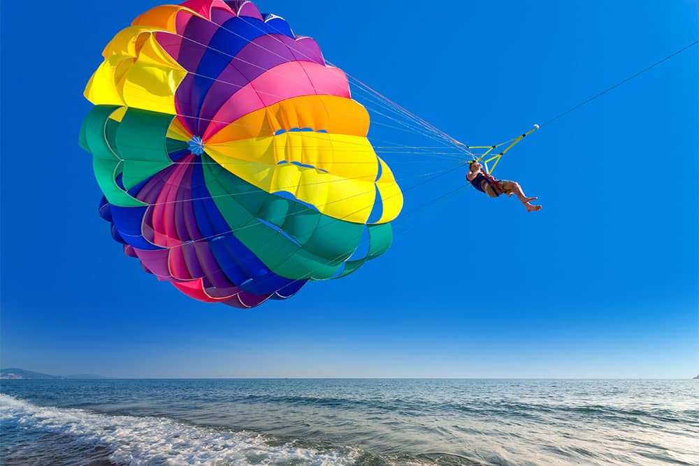 Parasailing in The Caribbean