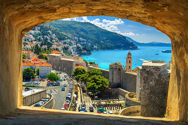 Beautiful window looking over Dubrovnik