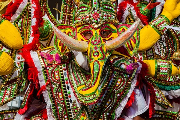 Colorful masks at Junkanoo