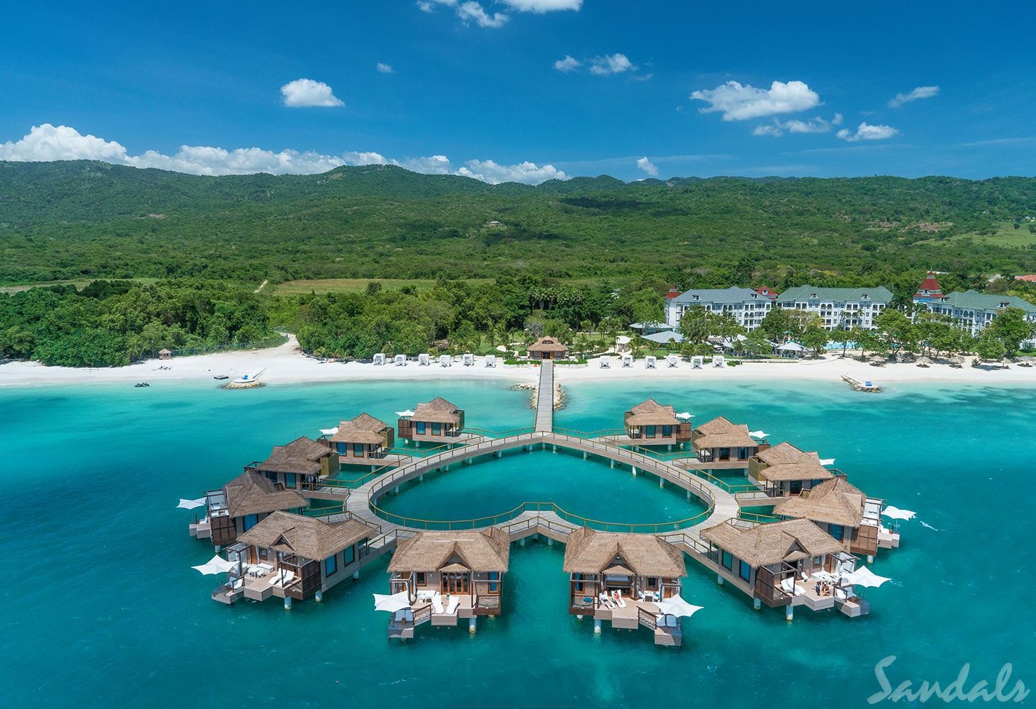 Sandals overwater heart bungalows