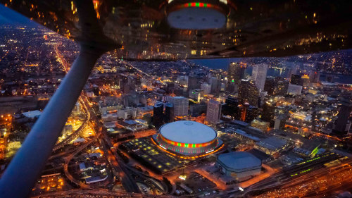 Big Easy Lights at Night Aerial Tour