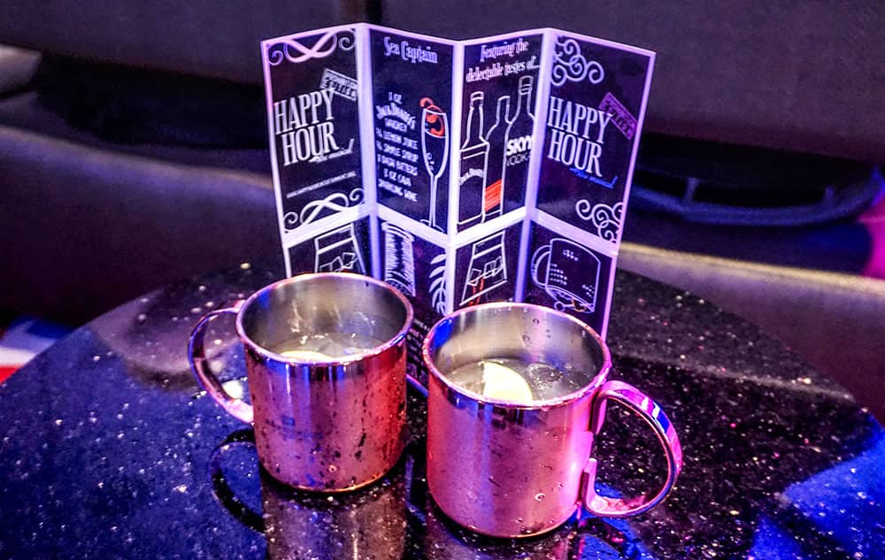 Cocktails at Happy Hour Prohibition - The Musical on Norwegian Bliss