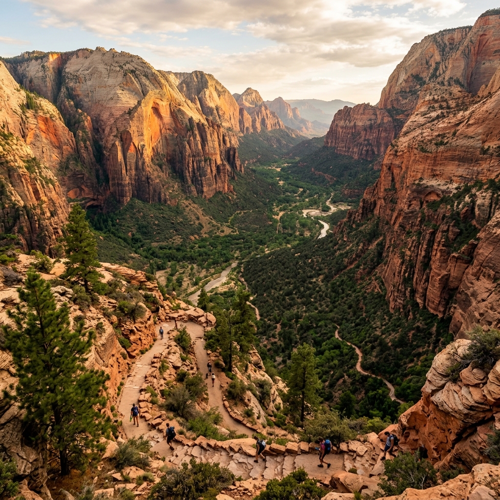 Zion Canyon trail red rocks